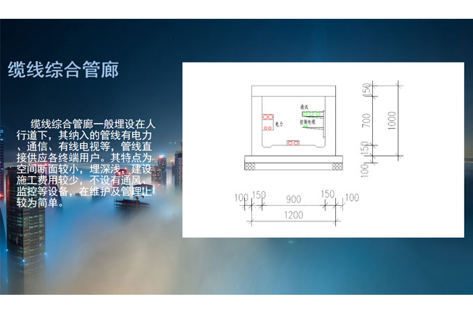 缆线综合管廊介绍与示意图