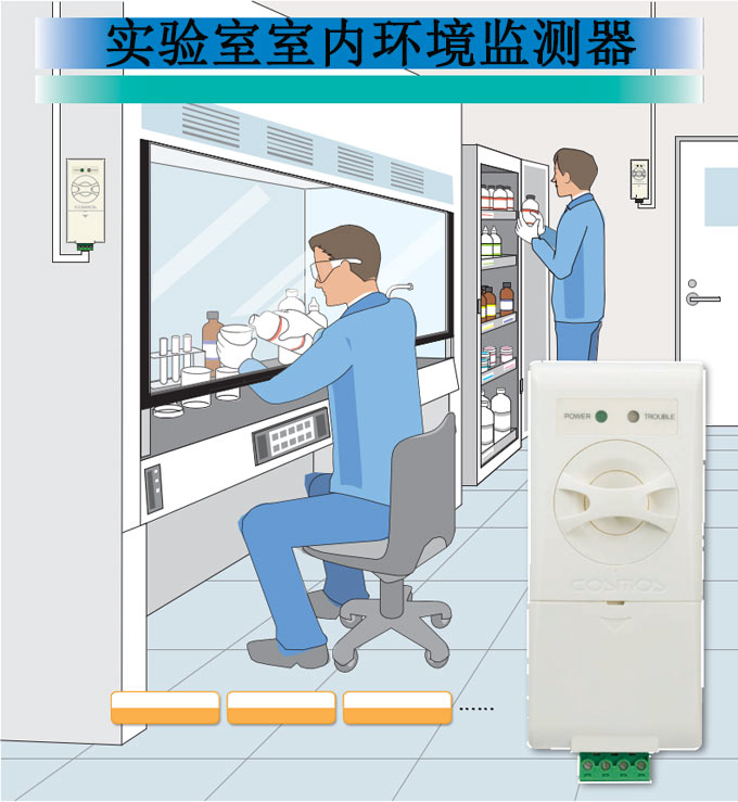 安装在实验室环境空气质量监测器